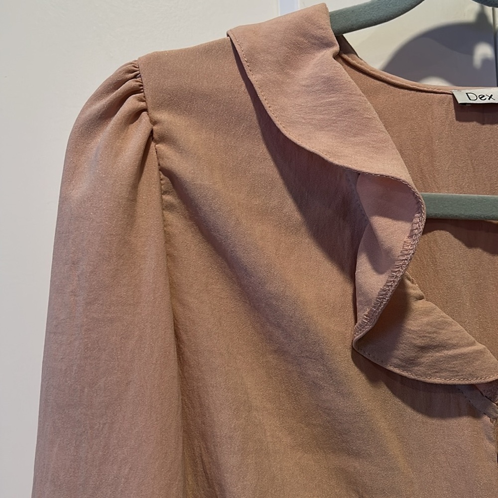 Dex Ruffle Tie Front Blouse - Picture 7 of 14